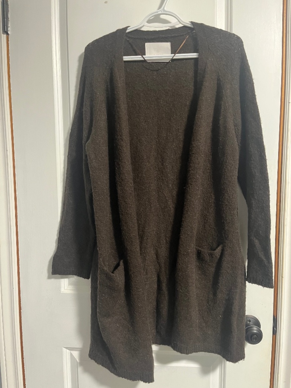 KAFFE Wool Mohair Blend espresso brown Cardigansweater